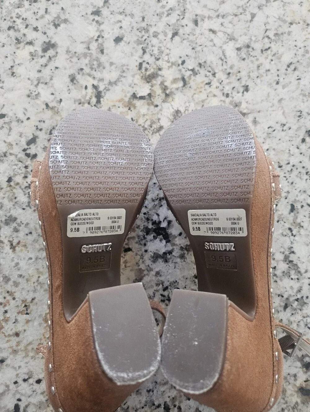 Schutz Tora Studded Suede Platform Sandals